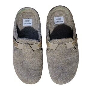 Earth Origins Tan/Oatmeal Minimalist Felt Slip On Casual Jenna Clog Sz‎ 5